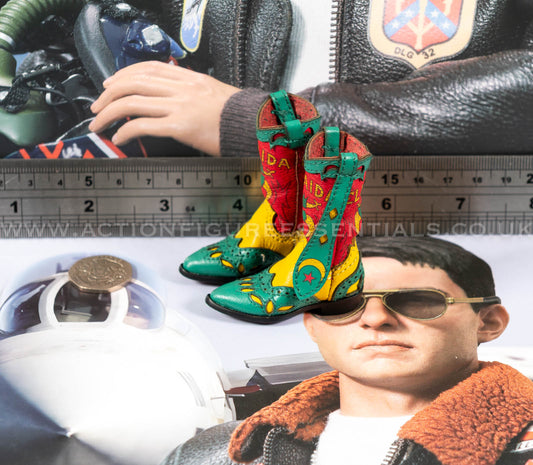 Top Gun - Leather Cowboy Boots - Maverick -  MA80181 US Navy Naval Aviator Lieutenant Pete - DID - 1:6 Loose Parts