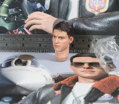 Top Gun - Head Sculpt - Maverick -  MA80181 US Navy Naval Aviator Lieutenant Pete - DID - 1:6 Loose Parts