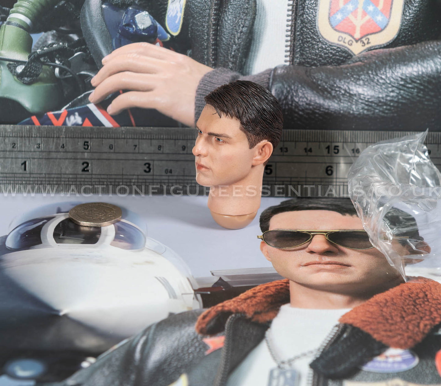 Top Gun - Head Sculpt - Maverick -  MA80181 US Navy Naval Aviator Lieutenant Pete - DID - 1:6 Loose Parts