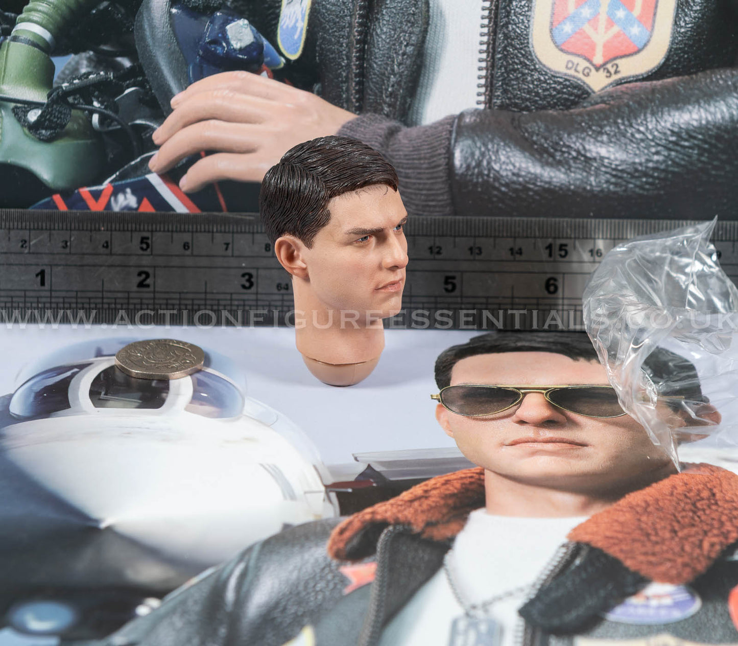 Top Gun - Head Sculpt - Maverick -  MA80181 US Navy Naval Aviator Lieutenant Pete - DID - 1:6 Loose Parts