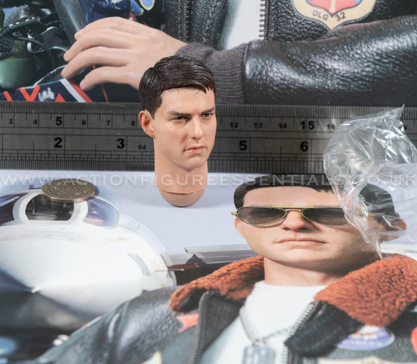 Top Gun - Head Sculpt - Maverick -  MA80181 US Navy Naval Aviator Lieutenant Pete - DID - 1:6 Loose Parts