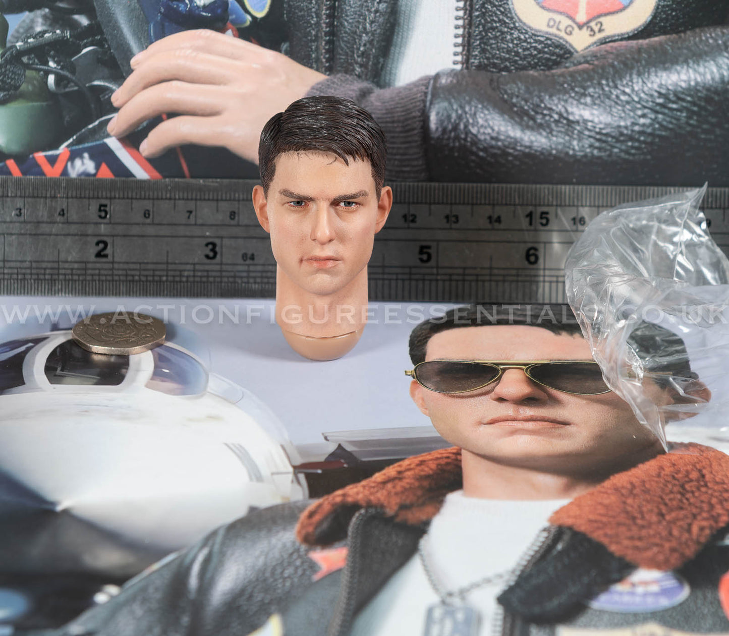 Top Gun - Head Sculpt - Maverick -  MA80181 US Navy Naval Aviator Lieutenant Pete - DID - 1:6 Loose Parts