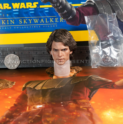 Hot Toys - Anakin Skywalker - Head Sculpt - Star Wars - TMS019 Special Edition - 1:6 Loose Parts