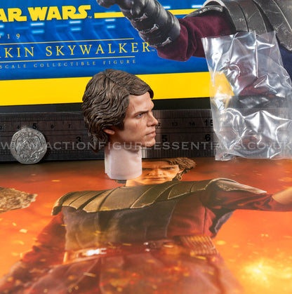 Hot Toys - Anakin Skywalker - Head Sculpt - Star Wars - TMS019 Special Edition - 1:6 Loose Parts