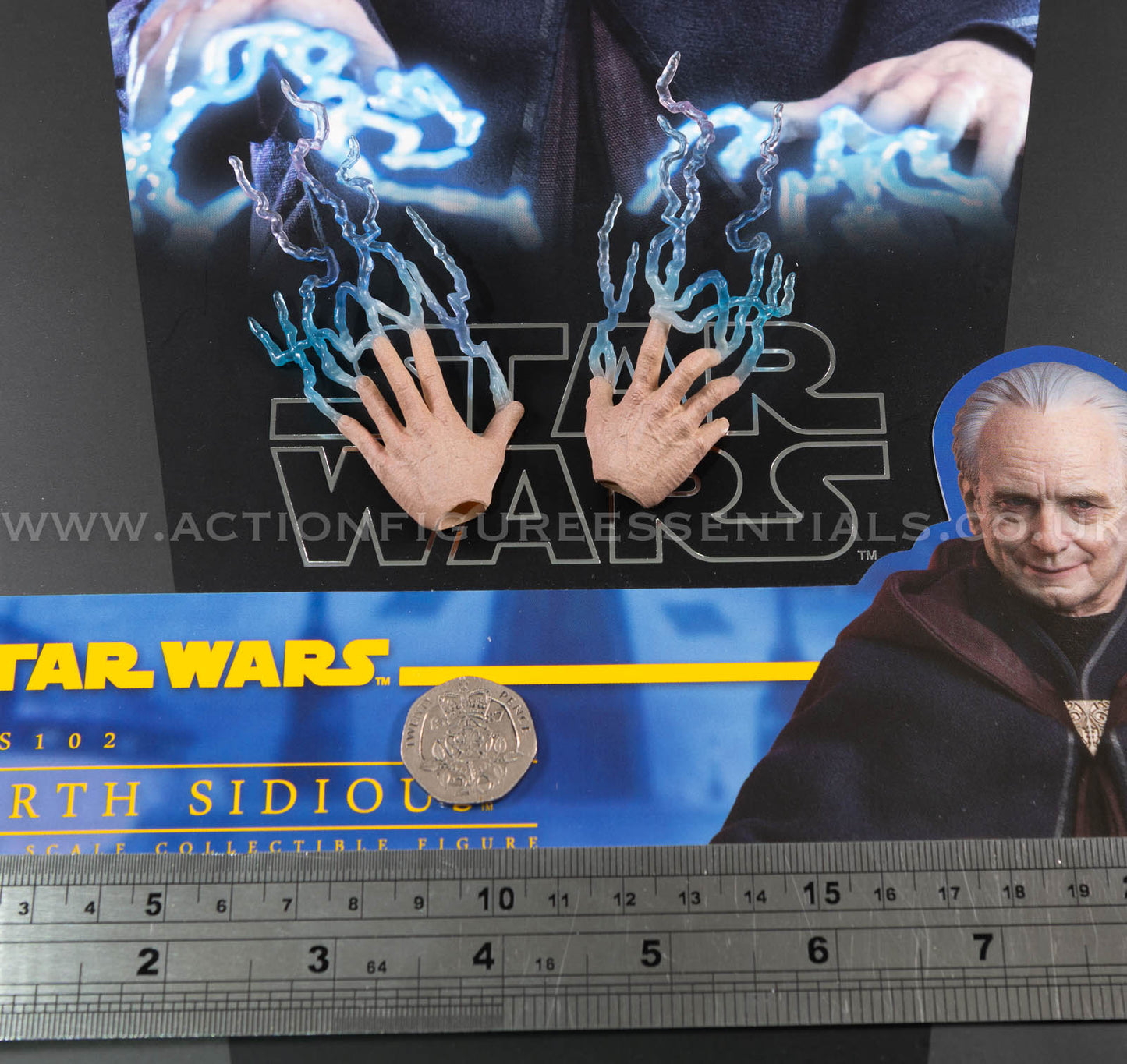 Hot Toys Emperor Palpatine Force Lightning Hands Effect - Star Wars - Darth Sidious TMS102 - 1:6 Loose Parts