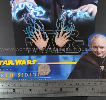 Hot Toys Emperor Palpatine Force Lightning Hands Effect - Star Wars - Darth Sidious TMS102 - 1:6 Loose Parts