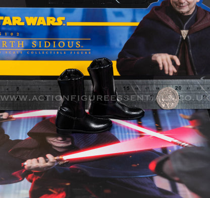 Hot Toys Emperor Palpatine Black Boots - Star Wars - Darth Sidious TMS102 - 1:6 Loose Parts