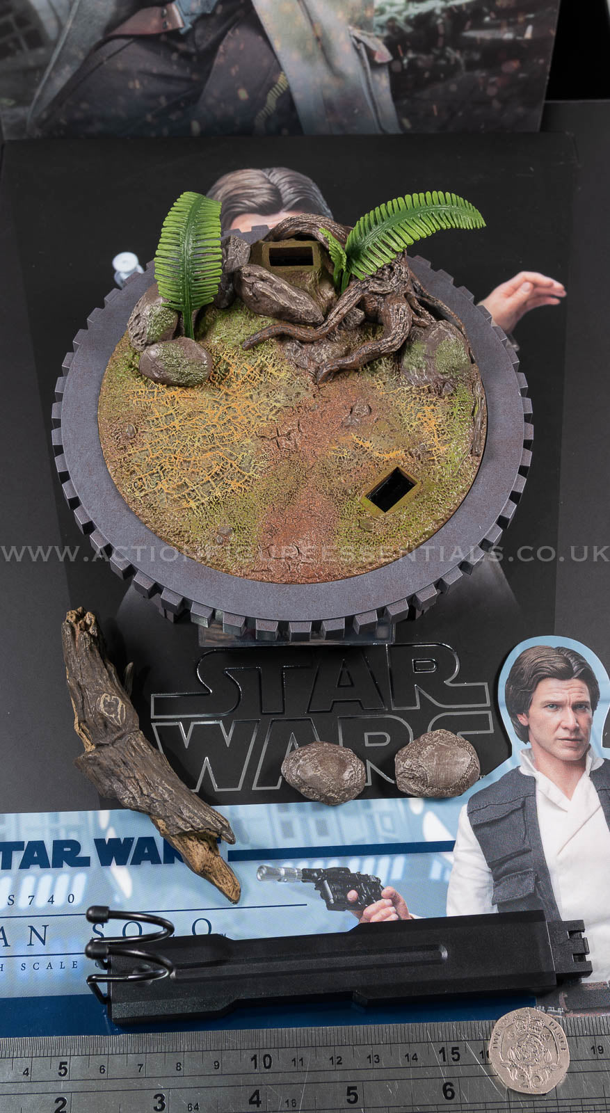 Hot Toys - Han Solo Diorama Display Base Stand - Star Wars - MMS740 - Return of The Jedi 1:6 Loose Parts