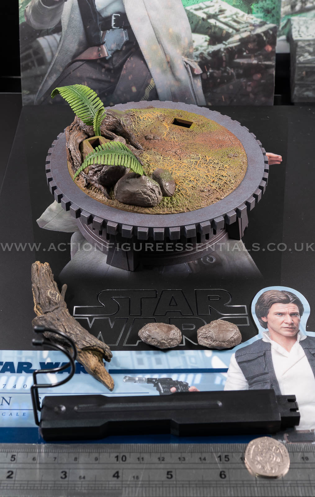 Hot Toys - Han Solo Diorama Display Base Stand - Star Wars - MMS740 - Return of The Jedi 1:6 Loose Parts