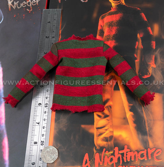 Sideshow - Freddy Krueger Red Green Striped Sweater - A Nightmare On Elm Street 1:6 Loose Parts