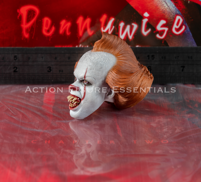 Hot Toys IT Pennywise Head Sculpt Screaming Fangs MMS555 New 1/6 Chapter Two