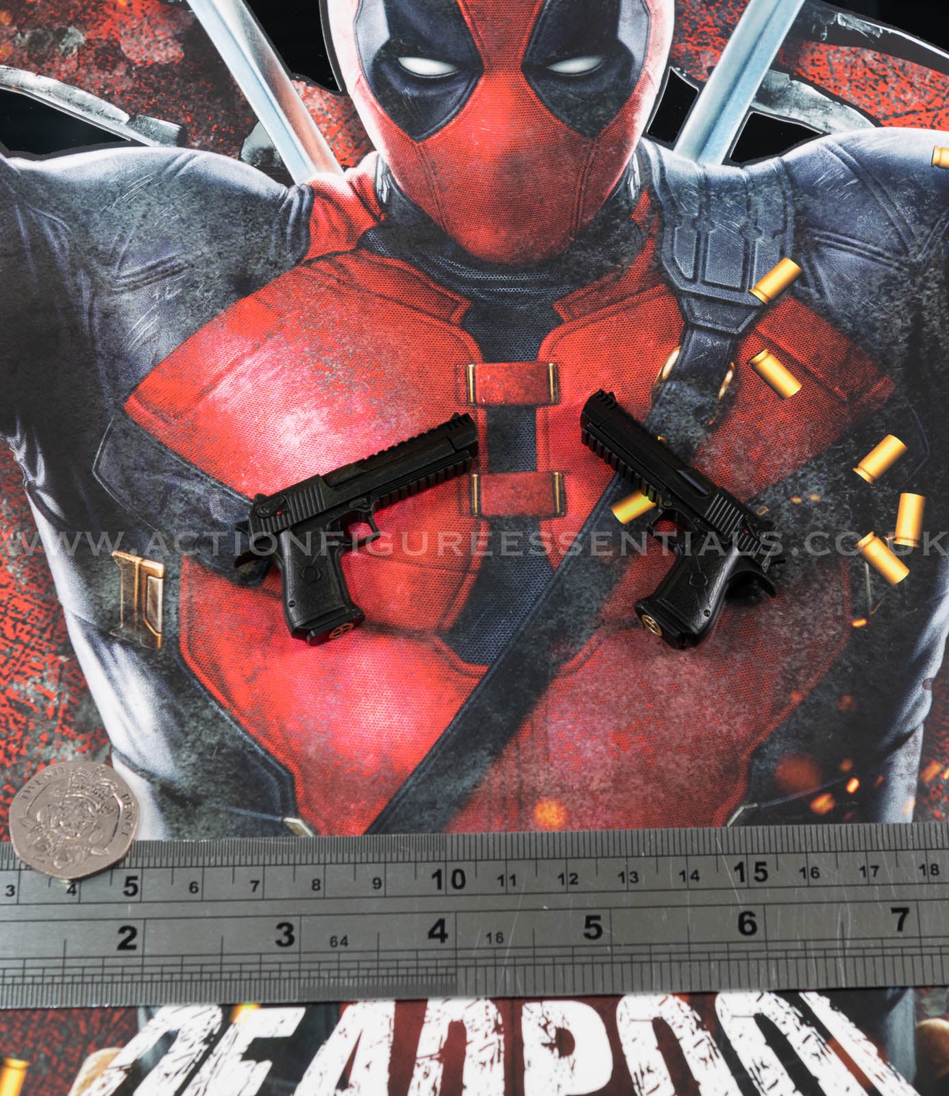 Hot Toys - Deadpool Desert Eagle Pistols - Battling Version - MMS782 - 1:6 Loose Parts