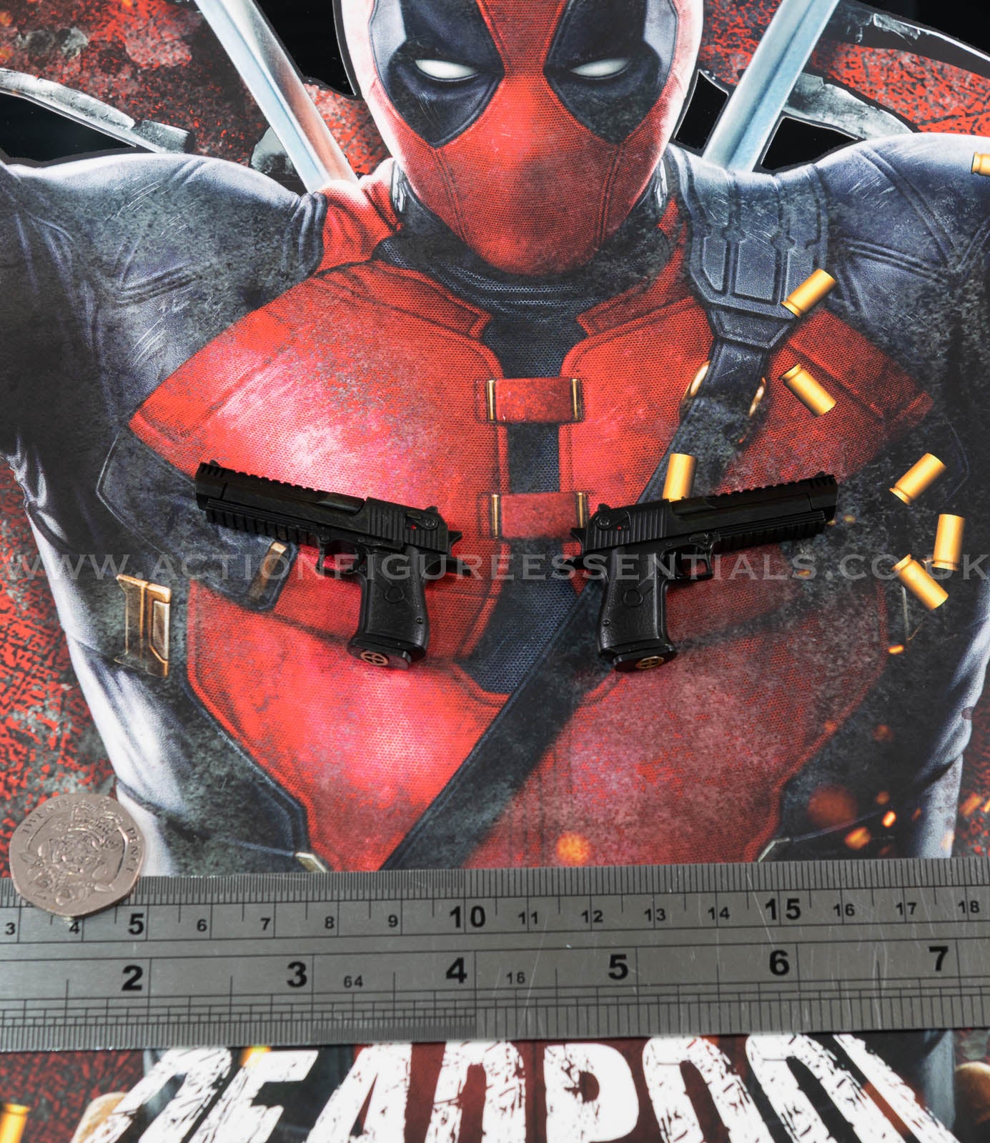 Hot Toys - Deadpool Desert Eagle Pistols - Battling Version - MMS782 - 1:6 Loose Parts