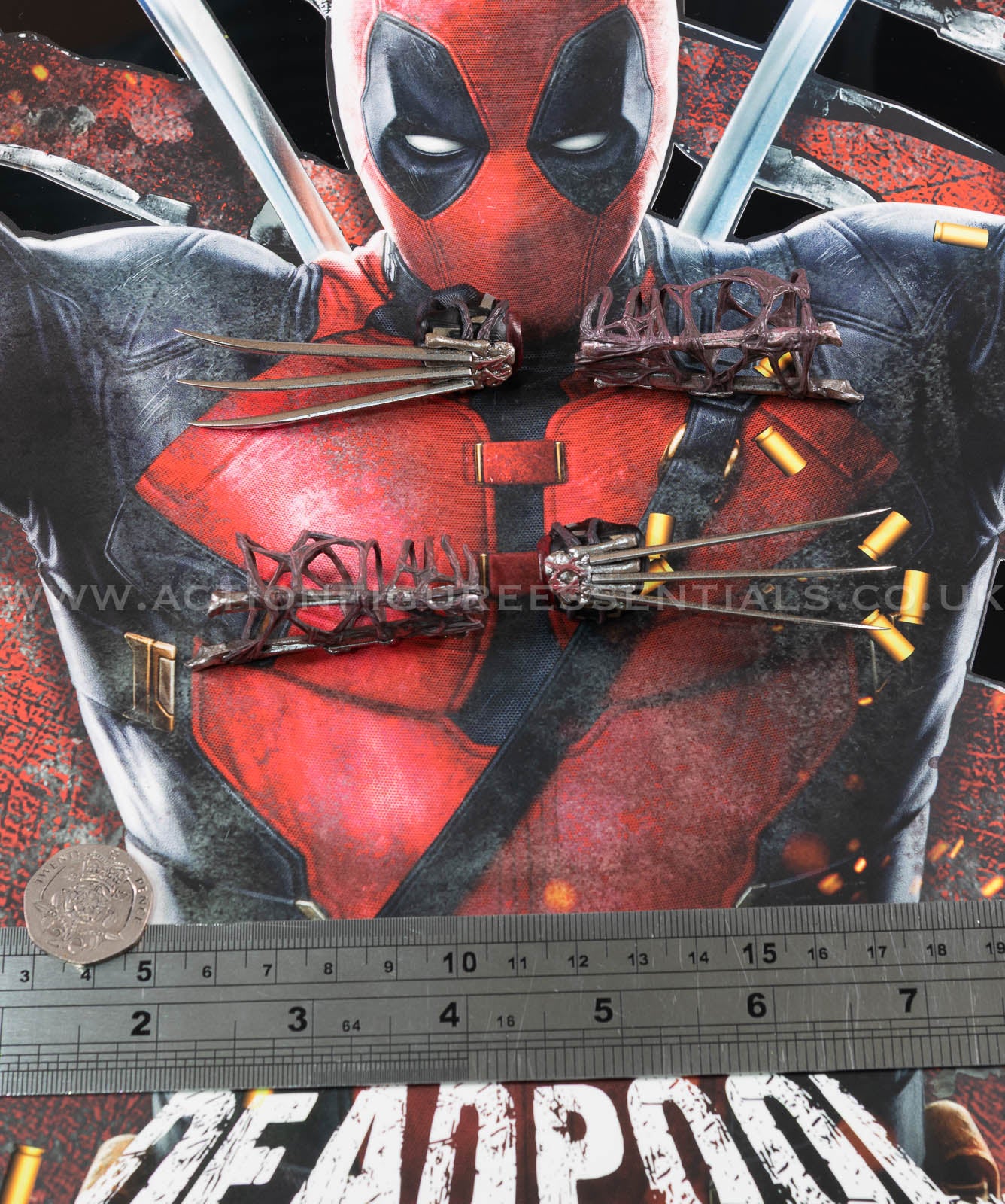 Hot Toys - Deadpool Wolverine Claw Hand Set - Battling Version - MMS782 - 1:6 Loose Parts