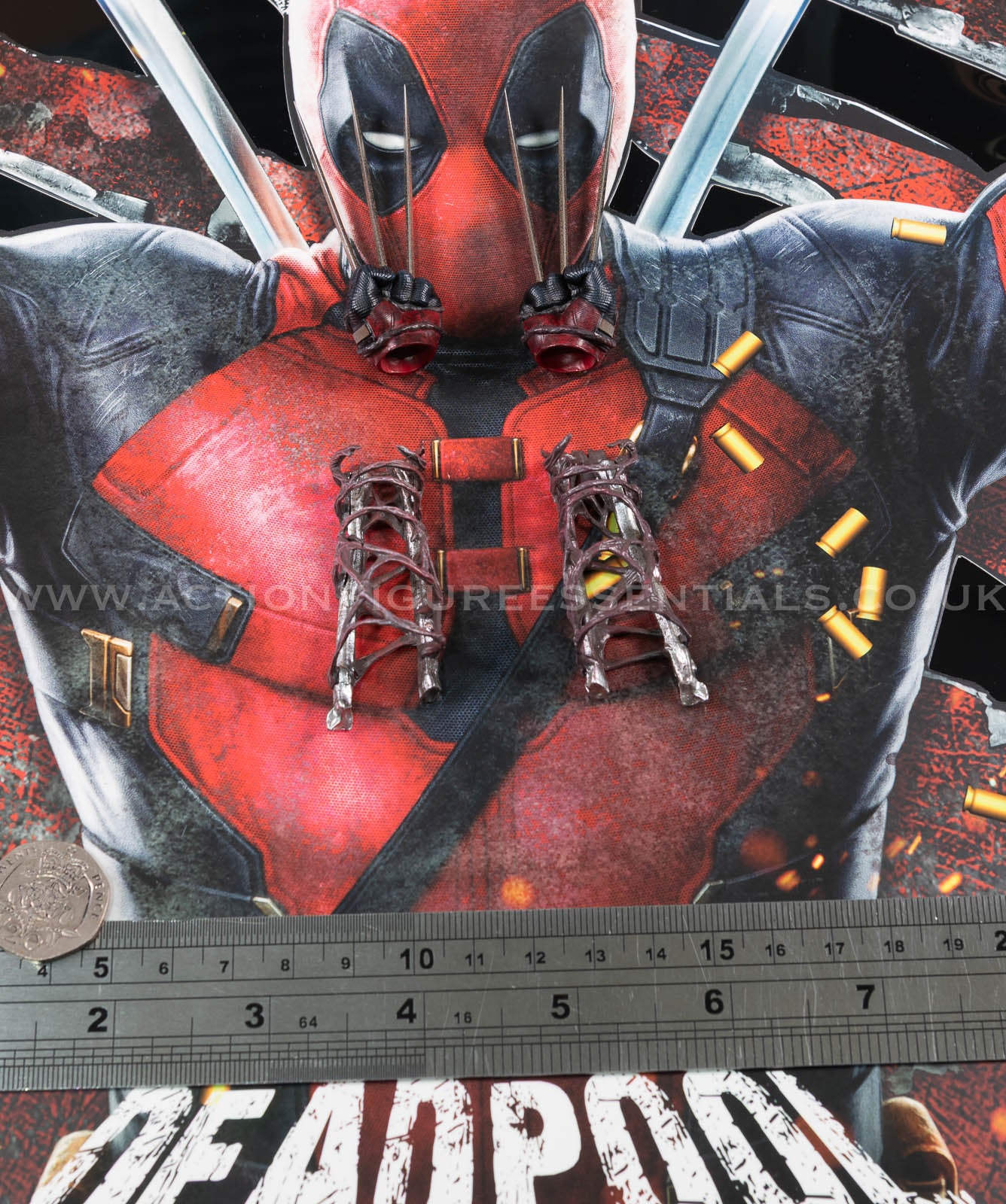 Hot Toys - Deadpool Wolverine Claw Hand Set - Battling Version - MMS782 - 1:6 Loose Parts