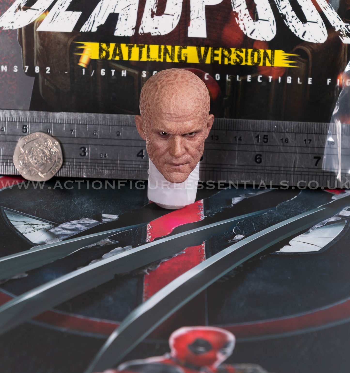 Hot Toys - Deadpool Unmasked (Wade Wilson) Head - Battling Version - MMS782 - 1:6 Loose Parts