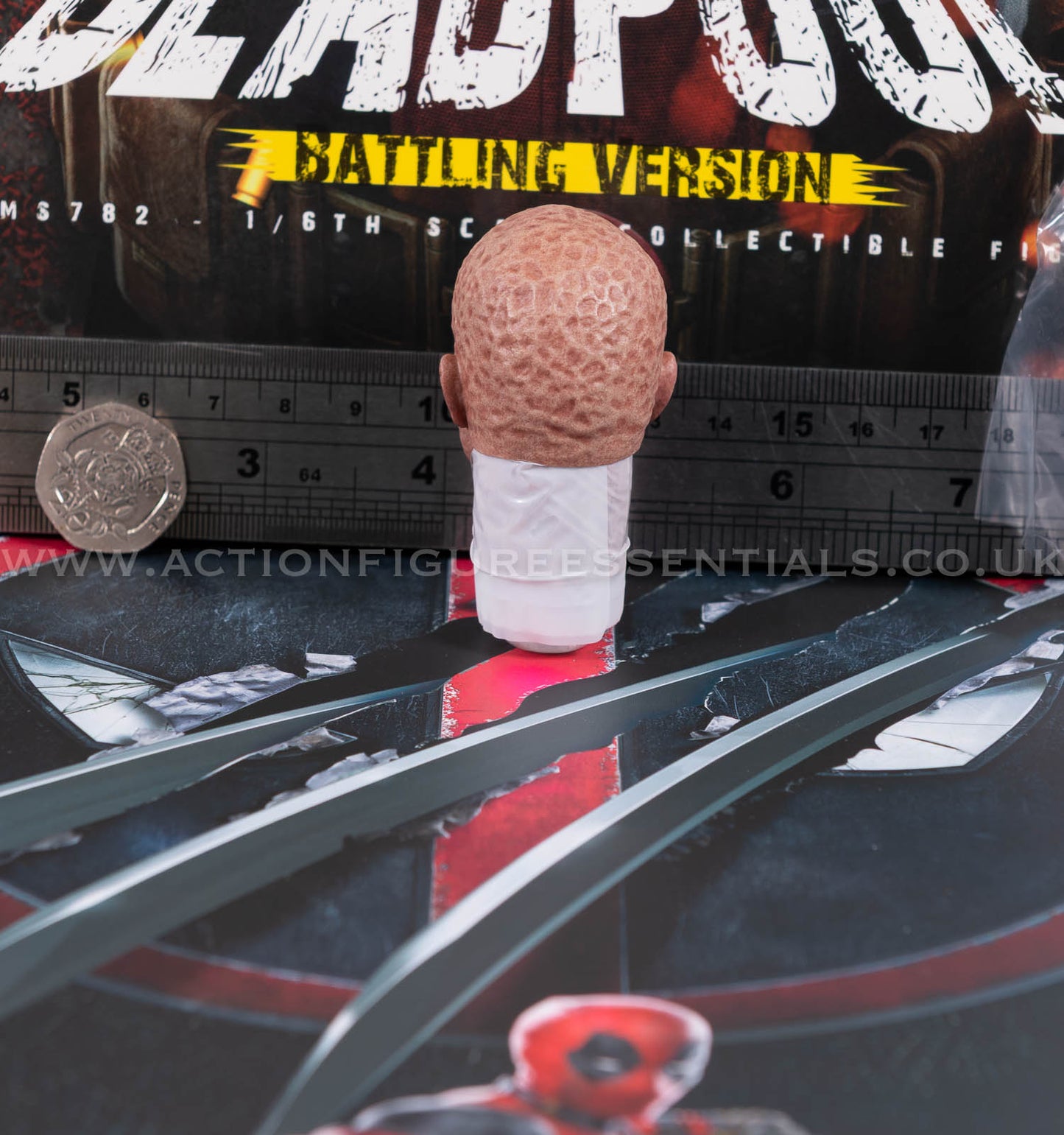 Hot Toys - Deadpool Unmasked (Wade Wilson) Head - Battling Version - MMS782 - 1:6 Loose Parts