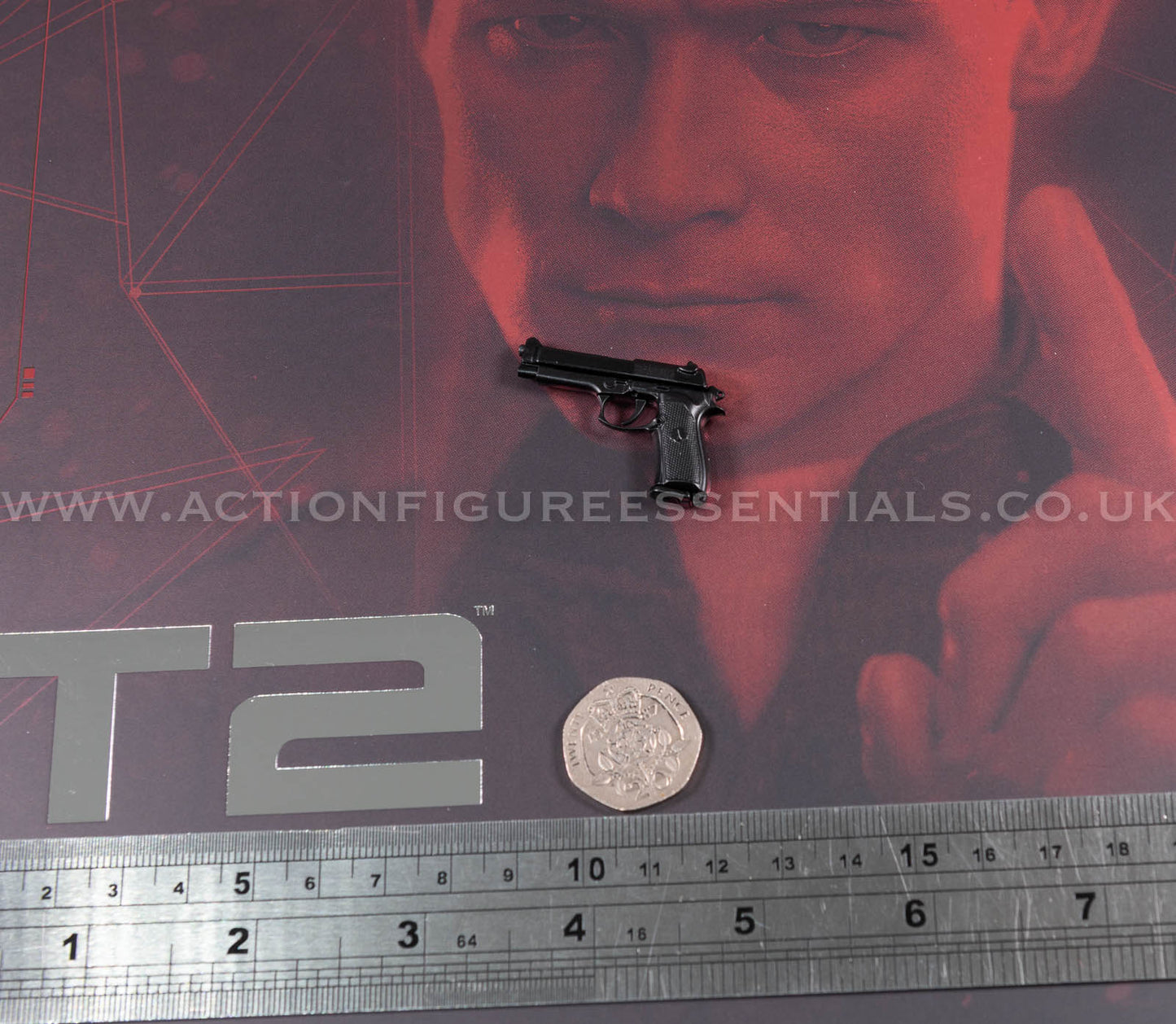 Hot Toys - T-1000 Terminator 2.0 Beretta 92F Pistol Hand Gun - MMS774 - 1:6 Loose Parts