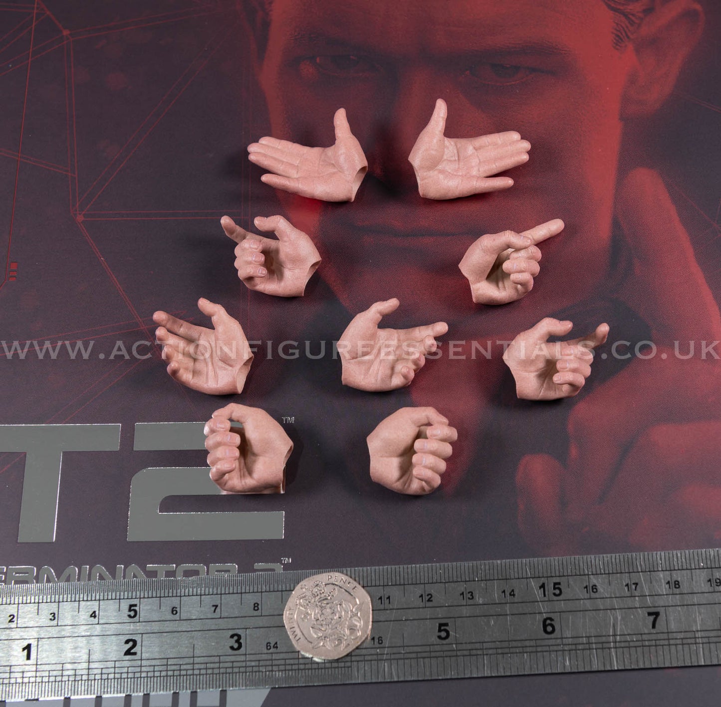 Hot Toys - T-1000 Terminator 2.0 Hand Set - MMS774 - 1:6 Loose Parts