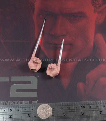 Hot Toys - T-1000 Terminator 2.0 Hands Liquid Metal Pointy Fingers - MMS774 - 1:6 Loose Parts