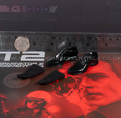Hot Toys - T-1000 Terminator 2.0 Police Shoes Socks Set - MMS774 - 1:6 Loose Parts