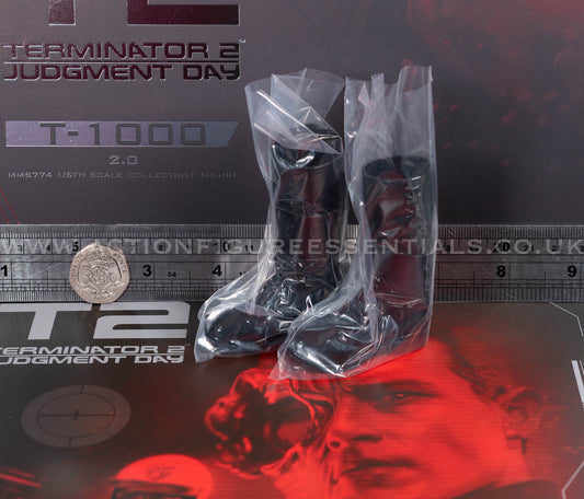 Hot Toys - T-1000 Terminator 2.0 Black Police Boots - MMS774 - 1:6 Loose Parts