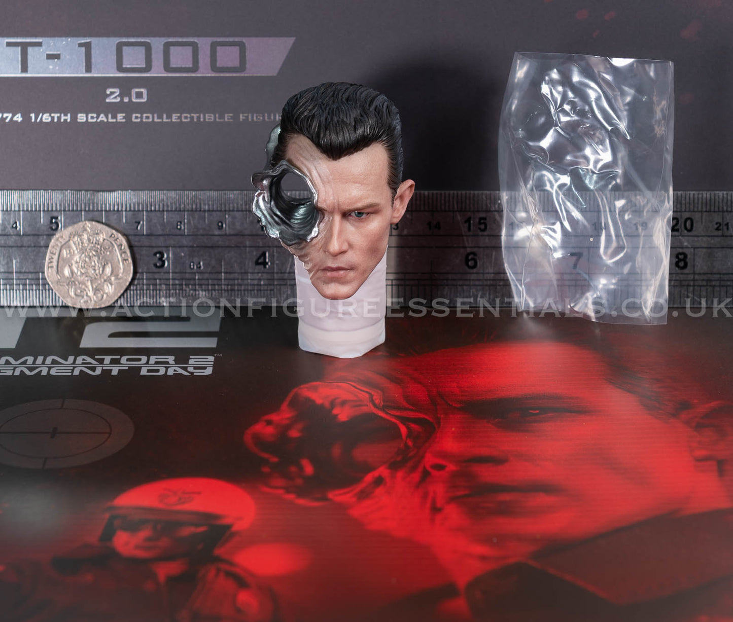 Hot Toys - T-1000 Terminator 2.0 Head Sculpt Liquid Metal - MMS774 - 1:6 Loose Parts
