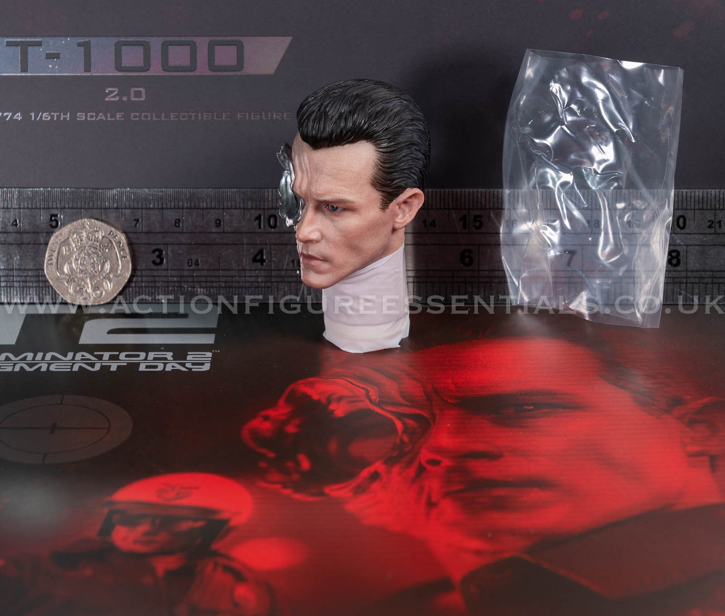 Hot Toys - T-1000 Terminator 2.0 Head Sculpt Liquid Metal - MMS774 - 1:6 Loose Parts