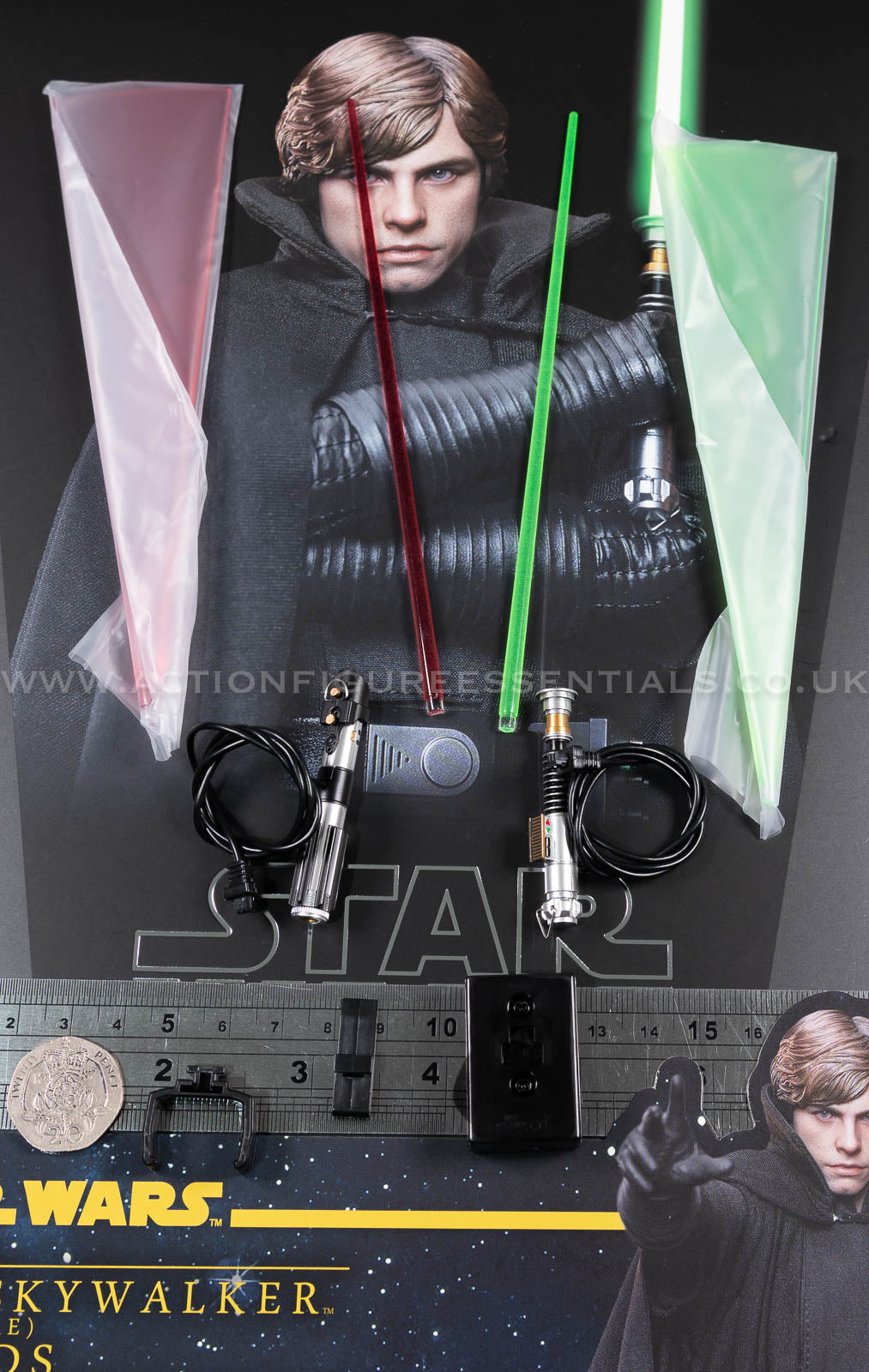 Hot Toys - Luke Skywalker Vader LED Lightsaber Set - Star Wars - CMS019 Dark Empire - 1:6 Loose Parts