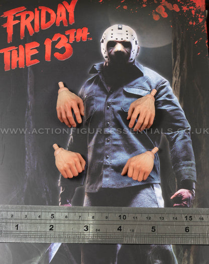 Jason Voorhees Hands Wrist Peg Set - Friday The 13th - Sideshow - 1:6 Loose Parts