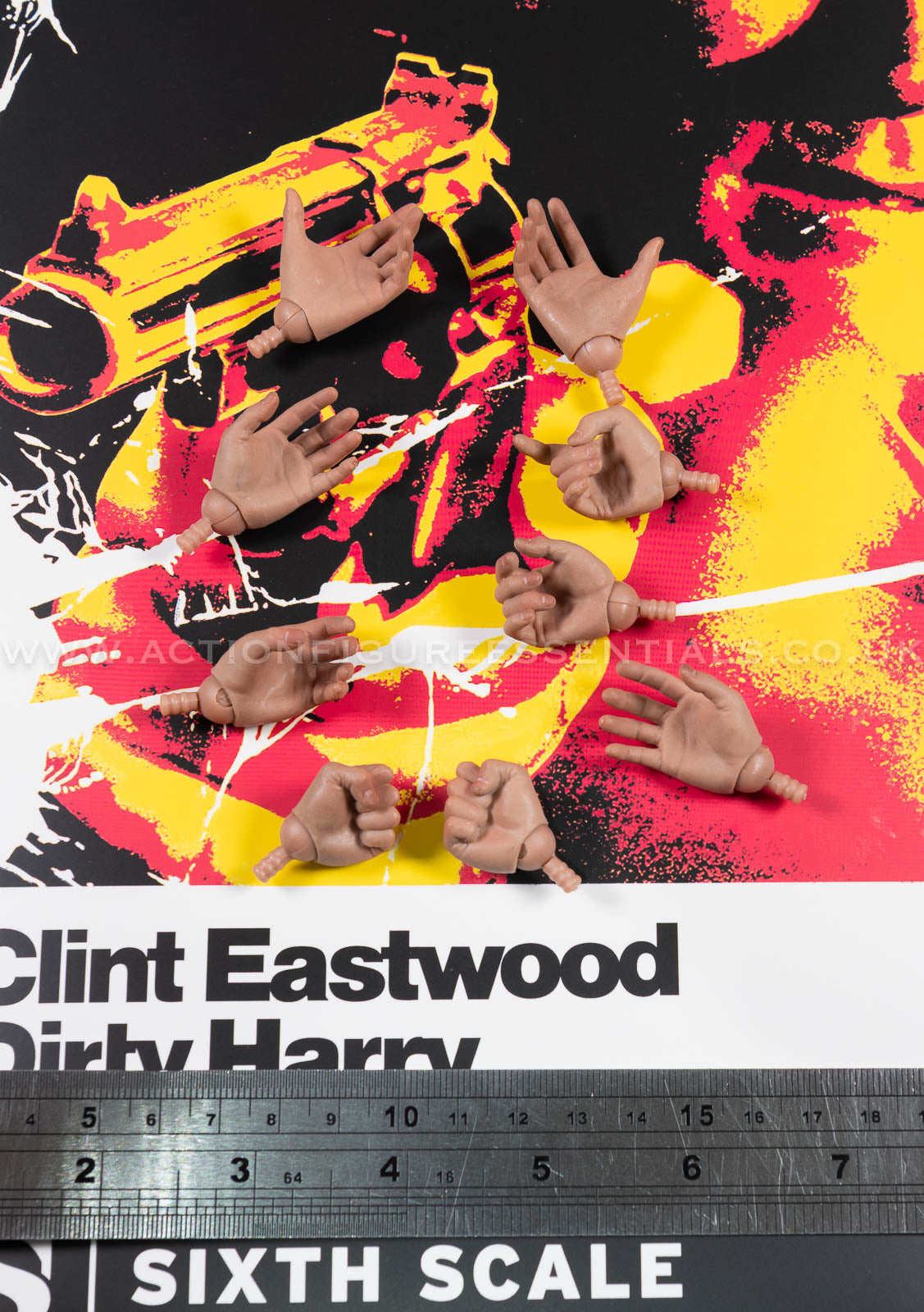 Dirty Harry - Hands Wrist Peg Set - Clint Eastwood Legacy Collection - Sideshow - 1:6 Scale Loose Parts