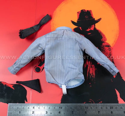 The Gunslinger - Arthur Morgan Striped Shirt w Scarf - Outlaws of The West - Limtoys - 1:6 Scale Loose Parts - Red Dead Redemption