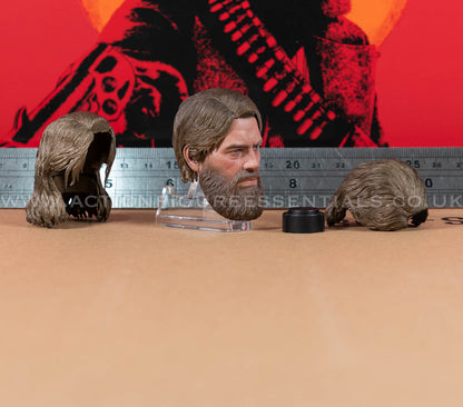 The Gunslinger - Arthur Morgan Bearded Head Sculpt Set - Outlaws of The West - Limtoys - 1:6 Scale Loose Parts - Red Dead Redemption