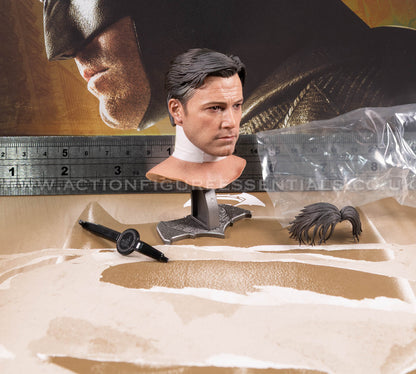Hot Toys - Batman Bruce Wayne Head Sculpt Pers BVS 2.0 - MMS732 Deluxe - 1:6 Loose Parts DC