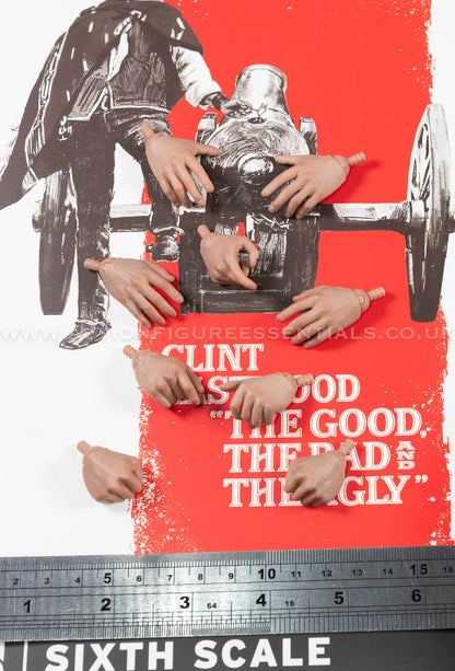 The Good The Bad and The Ugly - The Man With No Name (Blondie) - Hand Wrist Peg Set - Clint Eastwood Legacy Collection - Sideshow - 1:6 Scale Loose Parts