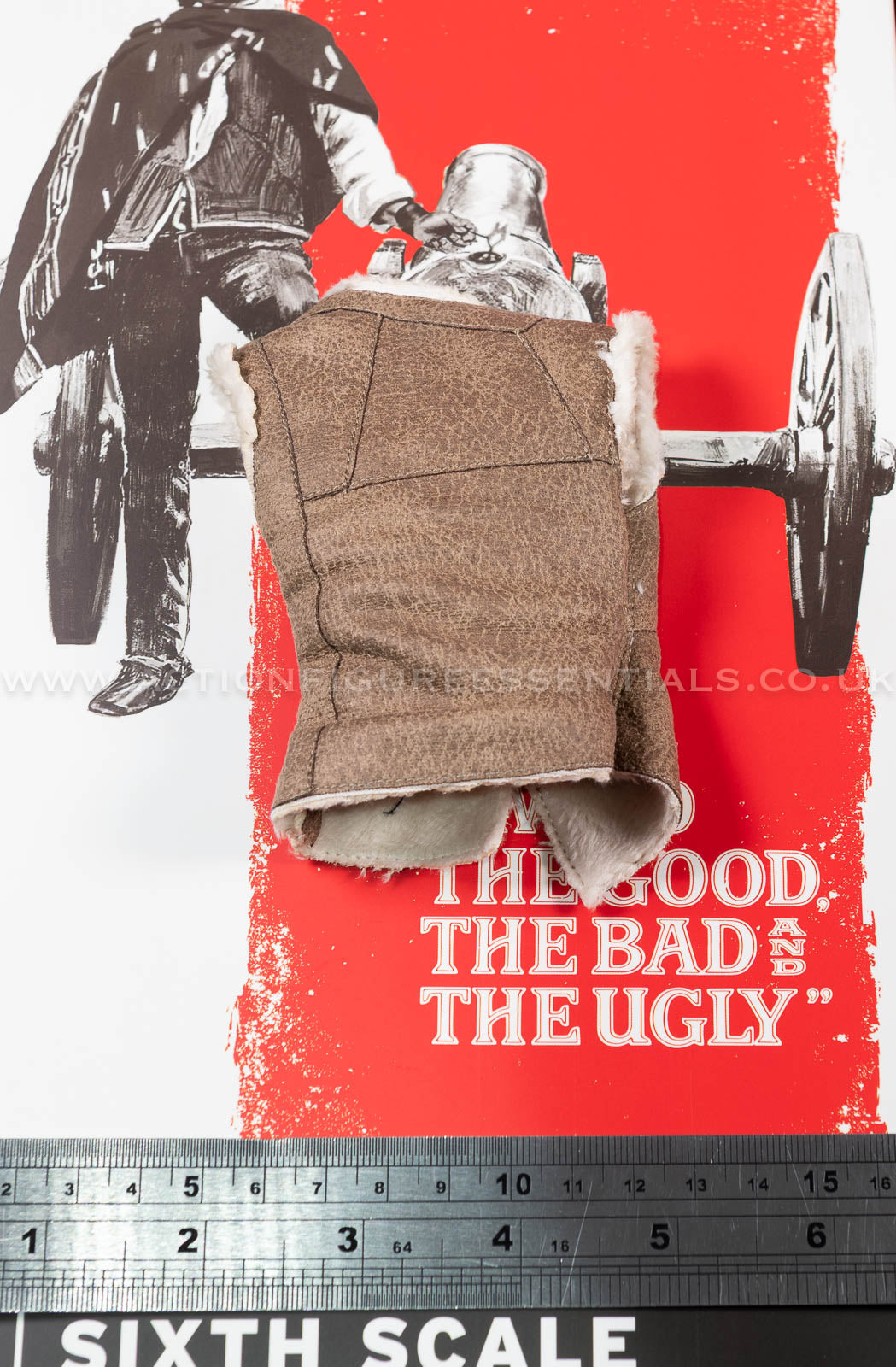 The Good The Bad and The Ugly - The Man With No Name (Blondie) - Vest w Fur Lining - Clint Eastwood Legacy Collection - Sideshow - 1:6 Scale Loose Parts