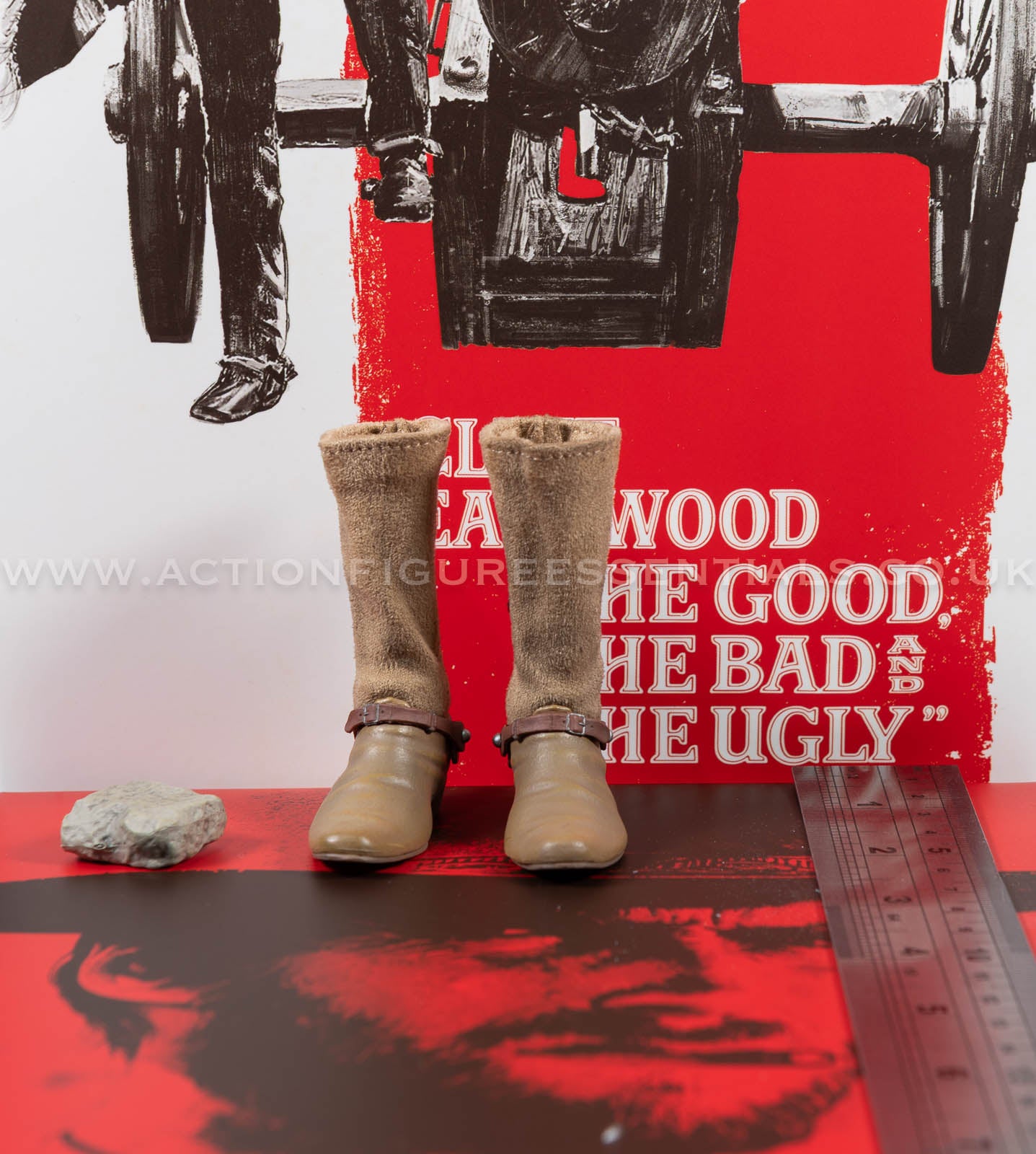 The Good The Bad and The Ugly - The Man With No Name (Blondie) - Boots w Spurs - Clint Eastwood Legacy Collection - Sideshow - 1:6 Scale Loose Parts