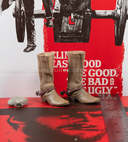 The Good The Bad and The Ugly - The Man With No Name (Blondie) - Boots w Spurs - Clint Eastwood Legacy Collection - Sideshow - 1:6 Scale Loose Parts