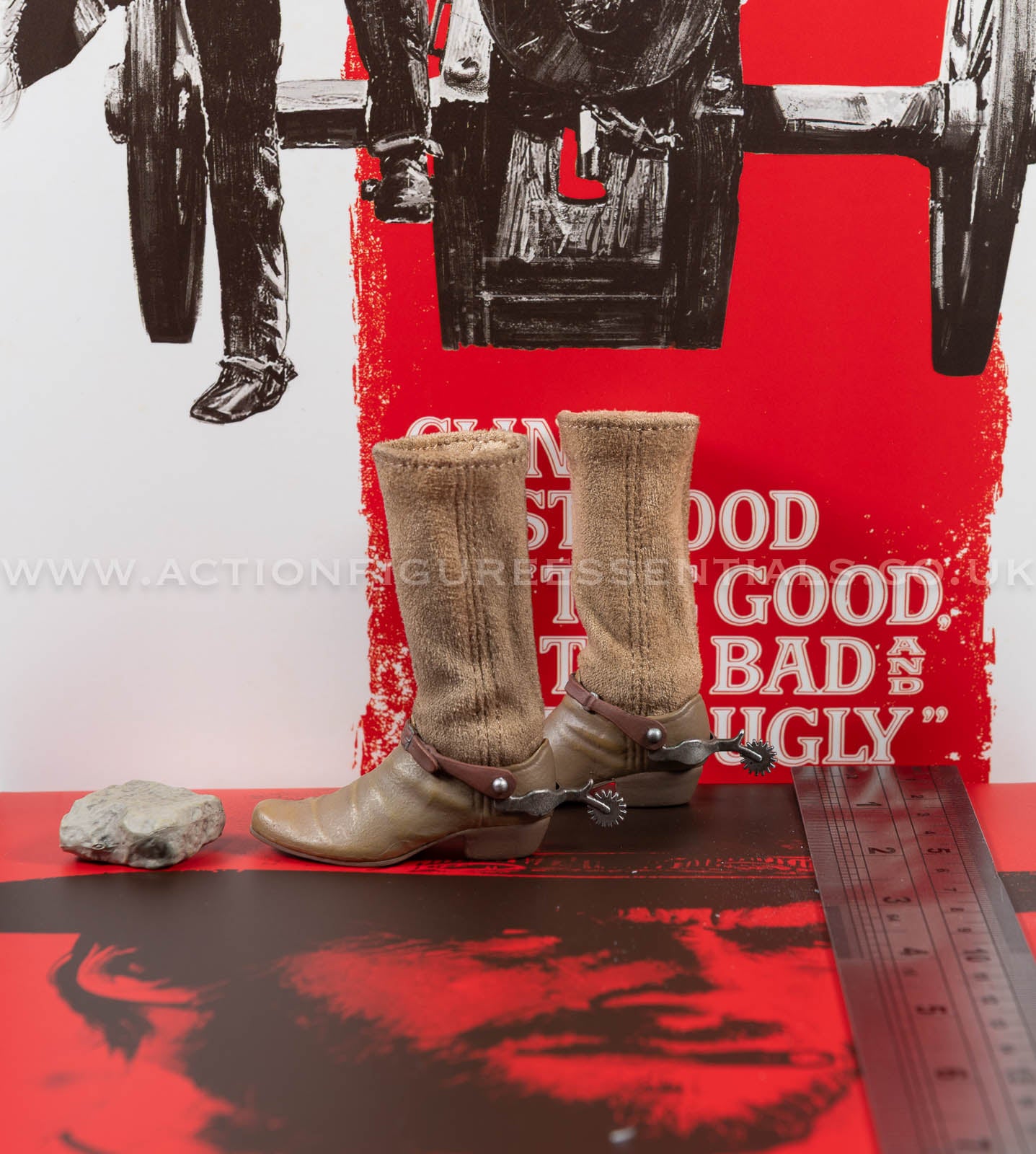 The Good The Bad and The Ugly - The Man With No Name (Blondie) - Boots w Spurs - Clint Eastwood Legacy Collection - Sideshow - 1:6 Scale Loose Parts