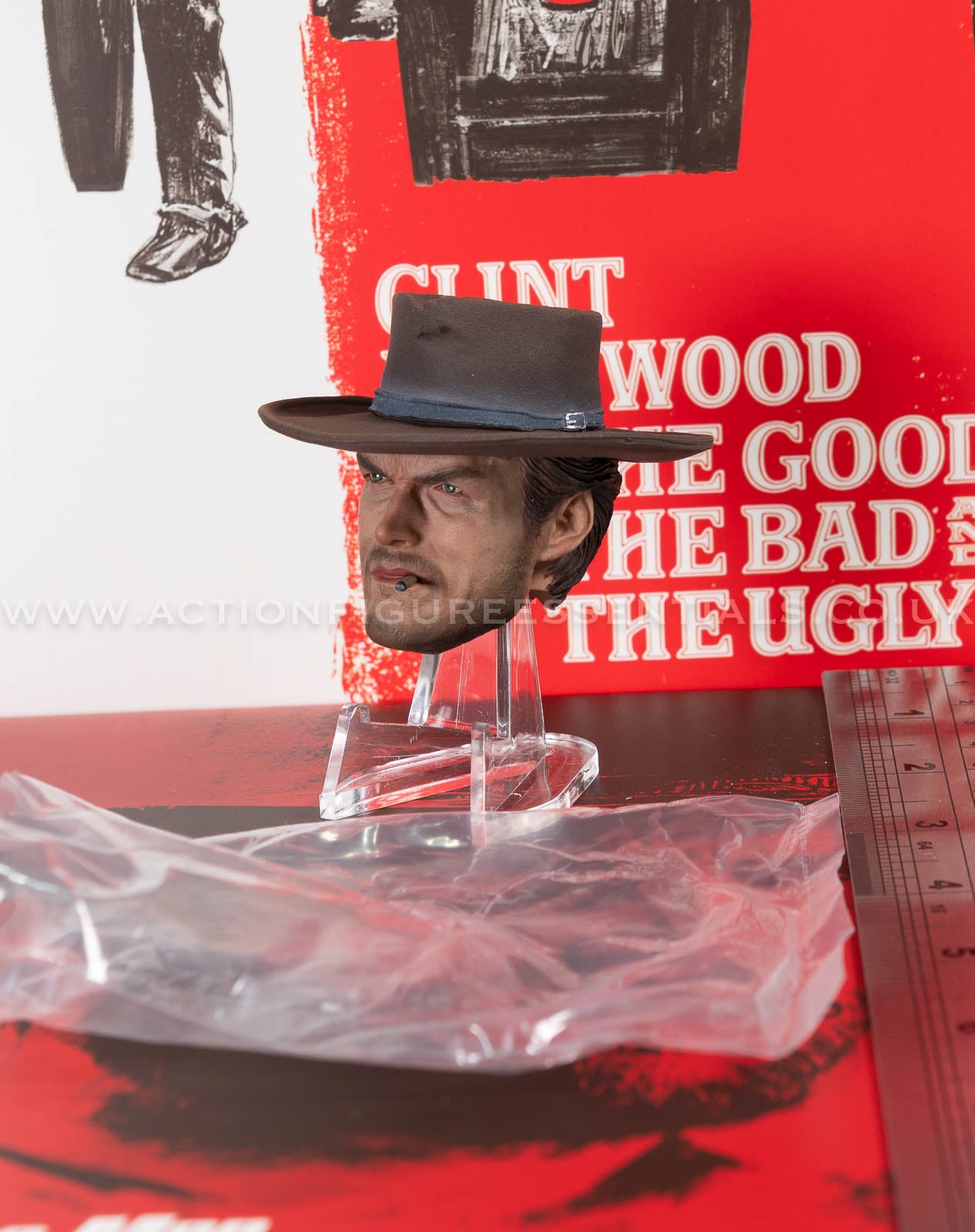 The Good The Bad and The Ugly - The Man With No Name (Blondie) - Head Sculpt - Clint Eastwood Legacy Collection - Sideshow - 1:6 Scale Loose Parts