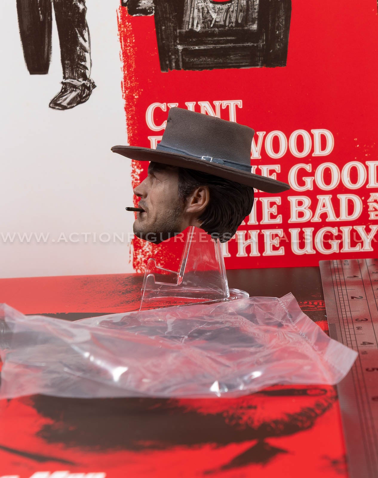 The Good The Bad and The Ugly - The Man With No Name (Blondie) - Head Sculpt - Clint Eastwood Legacy Collection - Sideshow - 1:6 Scale Loose Parts