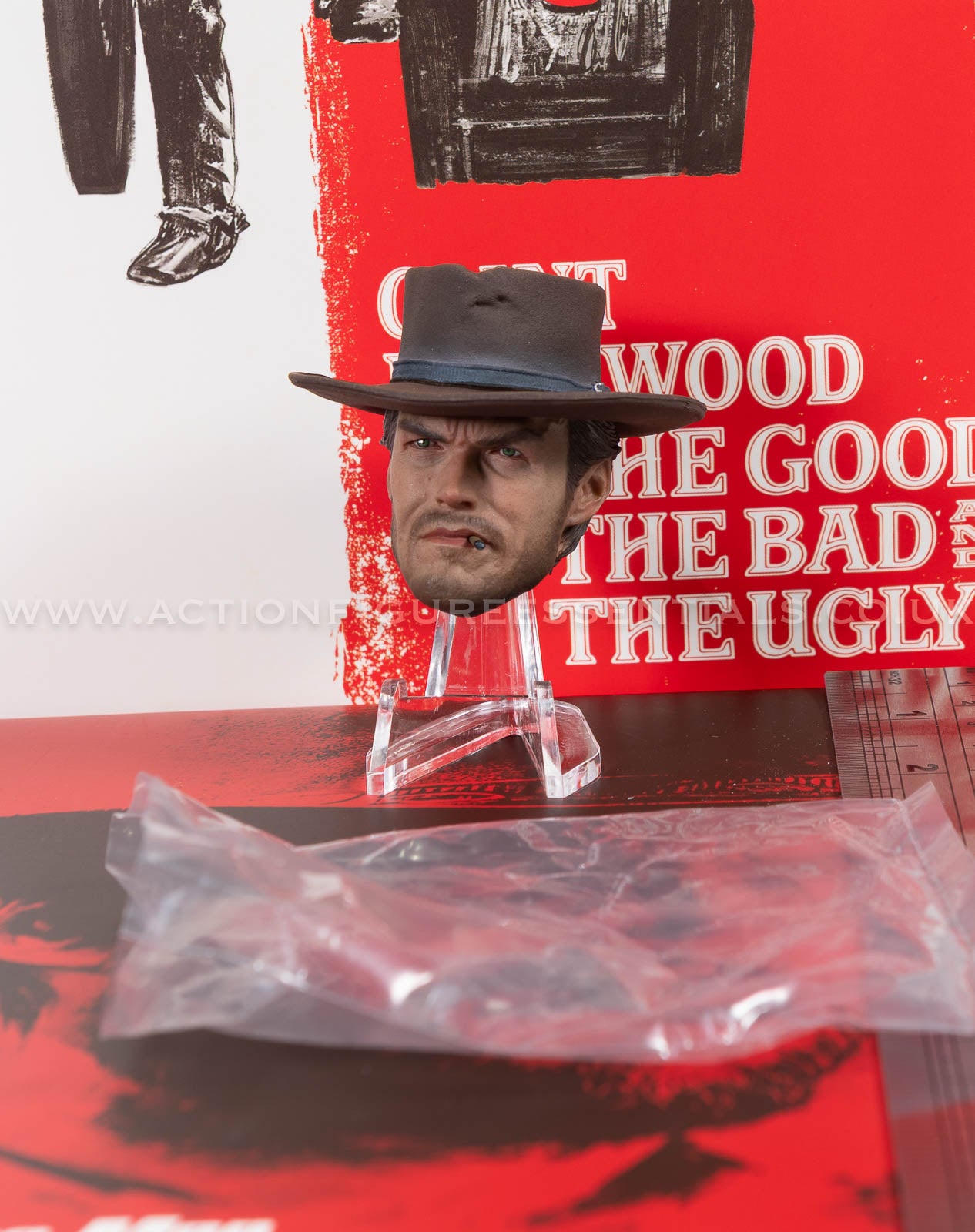 The Good The Bad and The Ugly - The Man With No Name (Blondie) - Head Sculpt - Clint Eastwood Legacy Collection - Sideshow - 1:6 Scale Loose Parts