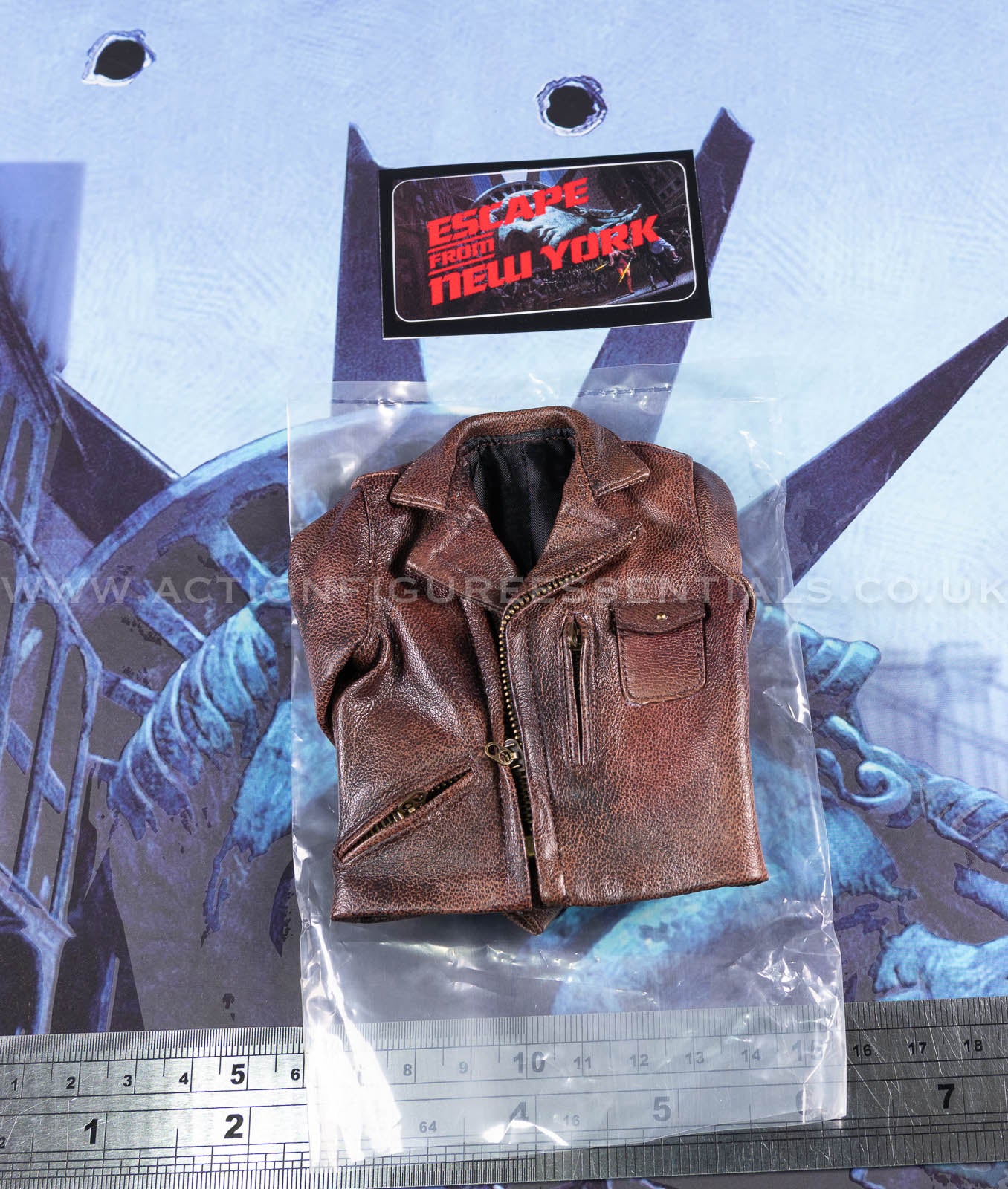 Snake Plissken - Real Leather Jacket - Escape From New York - Crown Series Real Hair Edition - 1:6 Scale Figure - Asmus Collectibles
