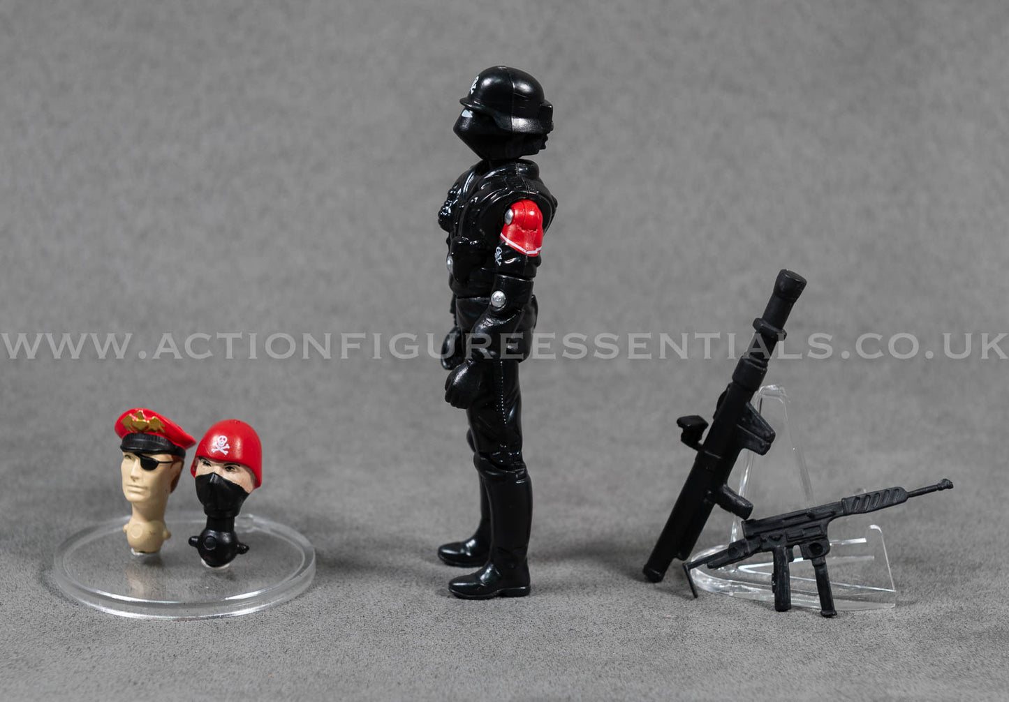 Action Force GI Joe Black Shadows Red Shadow Custom Retro Vintage Figures ( Black Major) Classic O-Ring Design