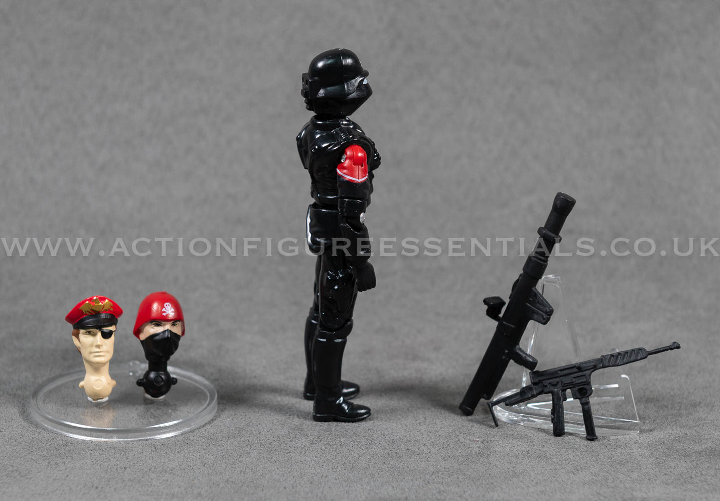 Action Force GI Joe Black Shadows Red Shadow Custom Retro Vintage Figures ( Black Major) Classic O-Ring Design
