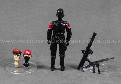 Action Force GI Joe Black Shadows Red Shadow Custom Retro Vintage Figures ( Black Major) Classic O-Ring Design