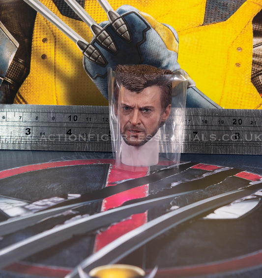 Hot Toys - Wolverine Deluxe Logan Head Sculpt - Deadpool v Wolverine - MMS754 - 1:6 Scale Parts Marvel