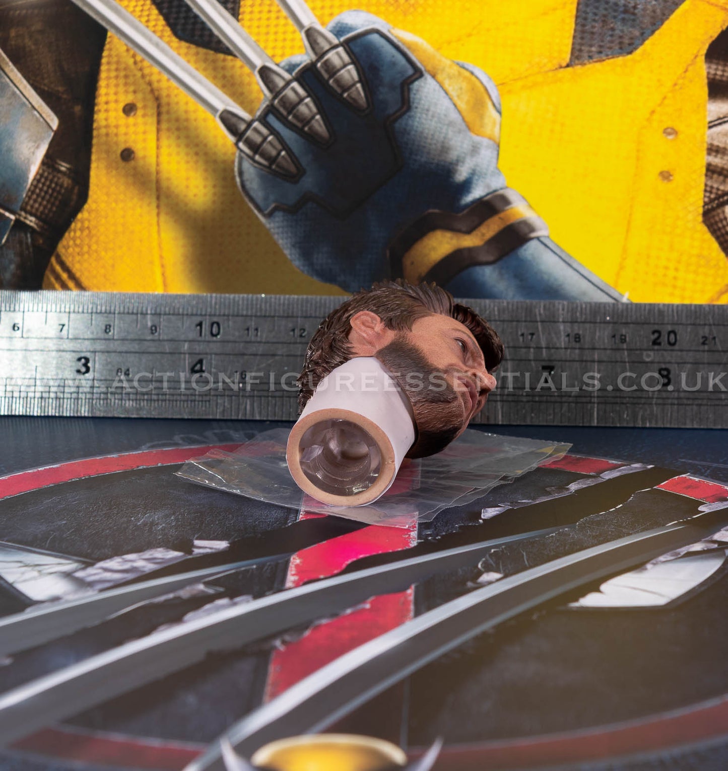Hot Toys - Wolverine Deluxe Logan Head Sculpt - Deadpool v Wolverine - MMS754 - 1:6 Scale Parts Marvel