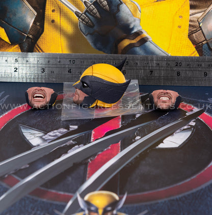Hot Toys - Wolverine Deluxe Masked Head Sculpt Set - Deadpool v Wolverine - MMS754 - 1:6 Scale Parts Marvel