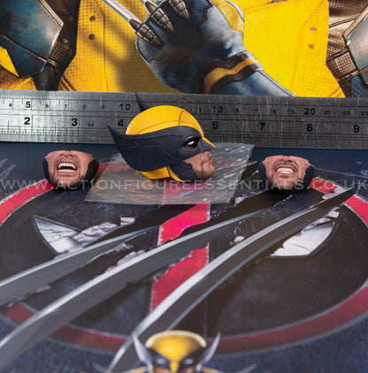 Hot Toys - Wolverine Deluxe Masked Head Sculpt Set - Deadpool v Wolverine - MMS754 - 1:6 Scale Parts Marvel